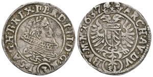 Ferdinand II. 1619-1637 Groschen, 1637. Wien ... 
