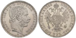 Franz Joseph I. 1848-1916 2 Gulden, 1868 A. ... 