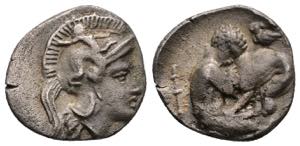 Tarent Griechen. Diobol, 281-272 BC. Kopf ... 