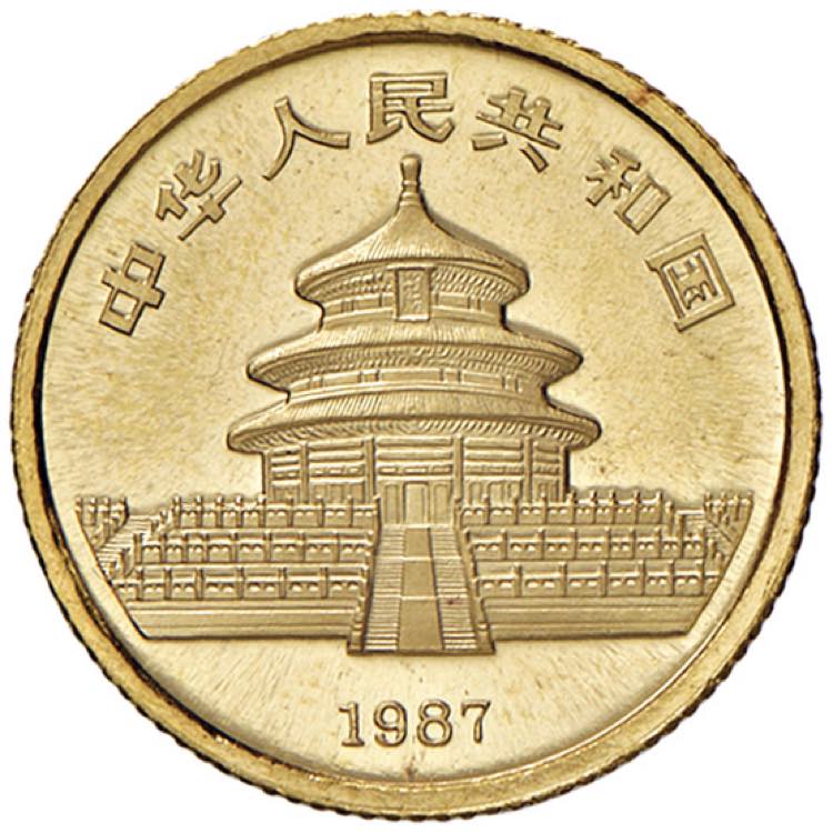 CINA 10 Yuan 1987 - KM 163 AU (g ... 