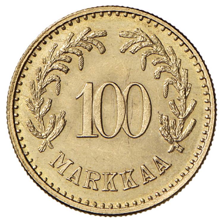 FINLANDIA Repubblica - 100 Markkaa ... 