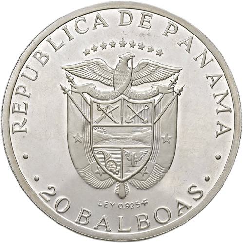 PANAMA 20 Balboas 1974 - KM 31 AG ... 