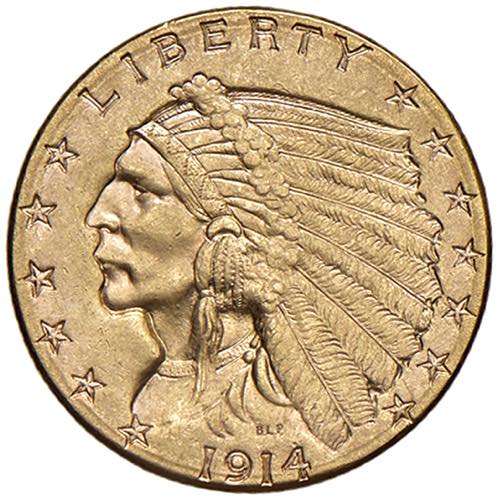 USA 2,50 Dollari 1914 D - KM 128 ... 