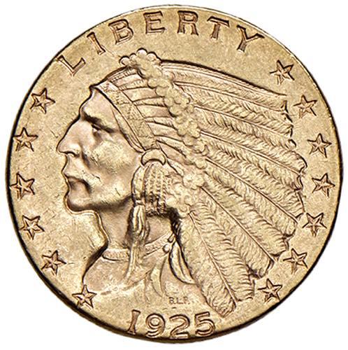USA 2,50 Dollari 1925 D - KM 128 ... 