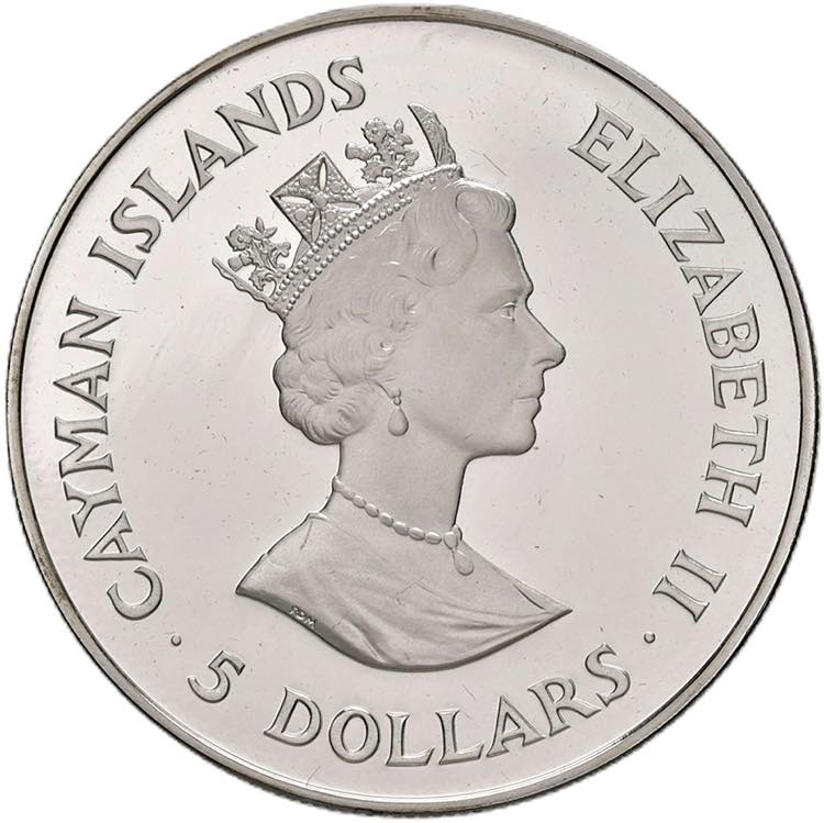 CAYMAN Elisabetta II 5 Dollari ... 