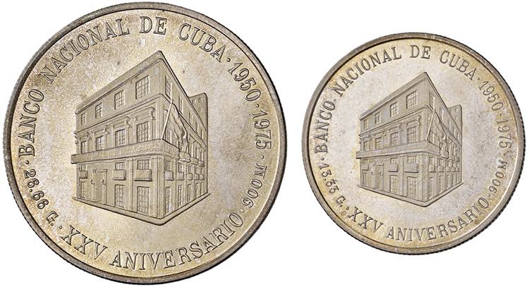 CUBA 5 e 10 Pesos 1975 - KM PS6 AG ... 