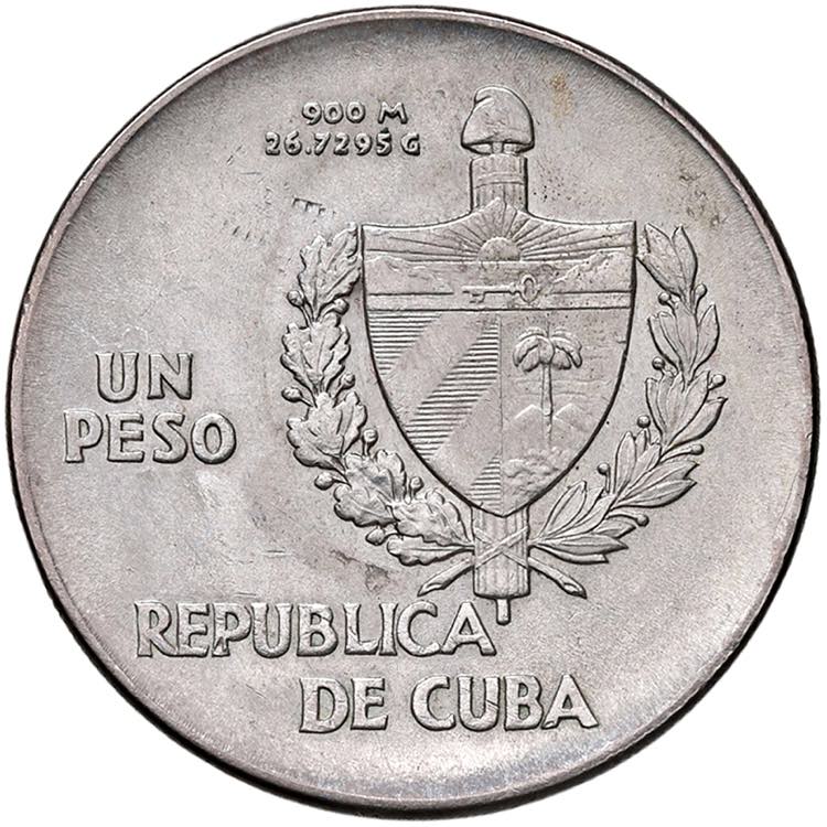 CUBA Peso 1939 - KM 22 AG Pulita.