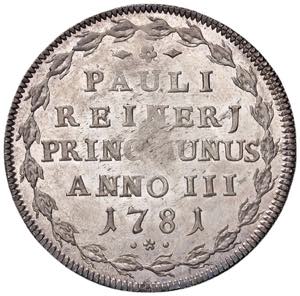 VENEZIA Paolo Renier (1779-1789) Osella 1781 ... 