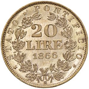 Pio IX (1846-1878) Monetazione decimale - 20 ... 