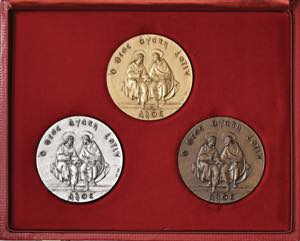 Paolo VI (1963-1978) Trittico di medaglie ... 