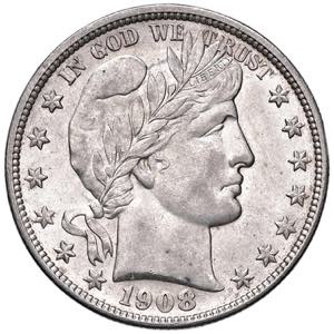 USA Mezzo Dollaro 1908 S ... 