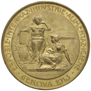 GENOVA Vittorio Emanuele III - Medaglia 1913 ... 