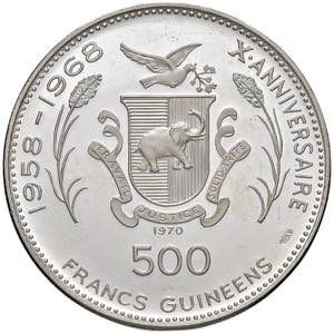 GUINEA Repubblica 500 Franchi 1970 Tiyi - KM ... 