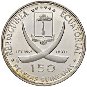 GUINEA EQUATORIALE 150 Pesetas 1970 - AG ... 