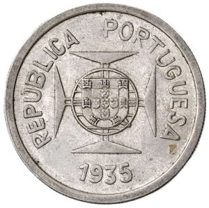 INDIA PORTOGHESE Repubblica Rupia 1935 - KM ... 
