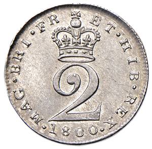 INGHILTERRA Giorgio III (1760-1820) 2 Pence ... 