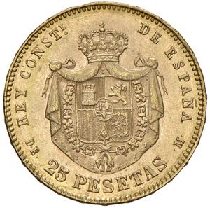 SPAGNA Alfonso XII (1874-1885) 25 Pesetas ... 