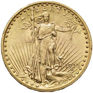 USA 20 Dollari 1915 - AU (g 33,43) Colpetti ... 