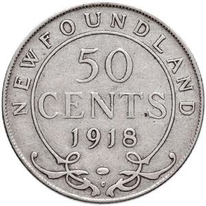 CANADA Giorgio V 50 cents 1918 Ottawa ... 