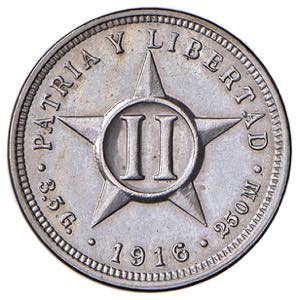 CUBA 2 Centavos 1916 - KM A10