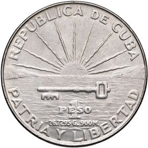CUBA Peso 1953 - KM 29 AG