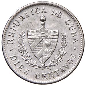 CUBA 10 Centavos 1920 - ... 