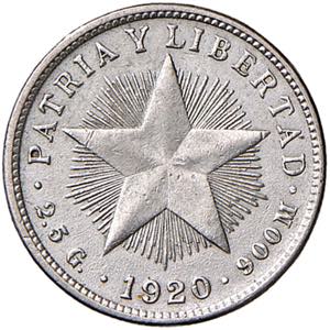 CUBA 10 Centavos 1920 - KM A12 AG