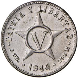 CUBA 5 Centavos 1946 - KM 11.3