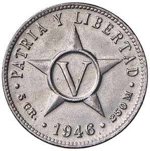 CUBA 5 Centavos 1946 - KM 11.3