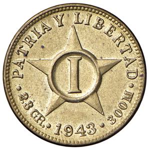 CUBA Centavo 1943 - KM 9. 2a