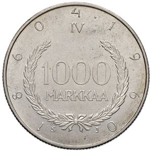 FINLANDIA 1000 Markkaa 1960 - KM 43 AG ... 