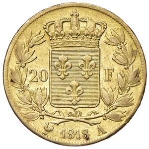 FRANCIA Luigi XVIII (1815-1824) 20 Franchi ... 