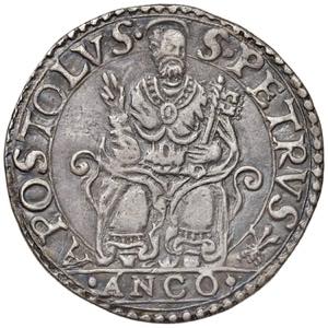 Pio IV (1559-1565) Ancona - Testone - Munt. ... 