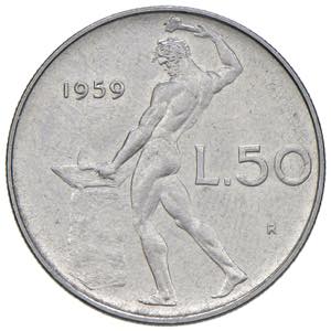 ITALIA Monetazione in Lire (1946-2001) 50 ... 