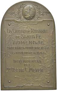 ARGENTINA Medaglia 1914 La città di Rosario ... 