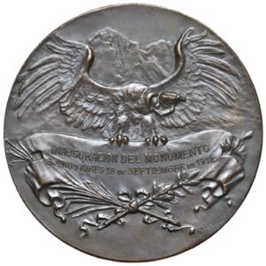 ARGENTINA Medaglia 1918 Inaugurazione ... 