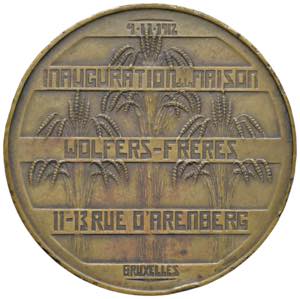 BELGIO Medaglia 1912 Inauguirazione del ... 