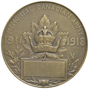 CANADA Medaglia 1918 Esercito canadese Prise ... 