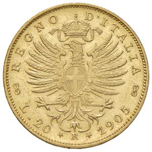 Vittorio Emanuele III (1900-1946) 20 Lire ... 