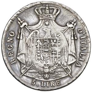 BOLOGNA Napoleone I (1805-1814) 5 Lire 1810 ... 