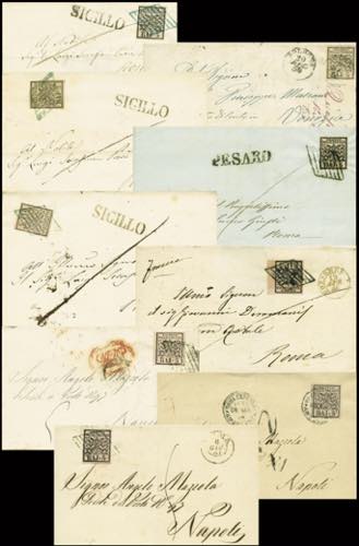 10 lettere epoca 1854-1864 tutte ... 