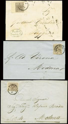 12 lettere epoca 1853-1860 dirette ... 