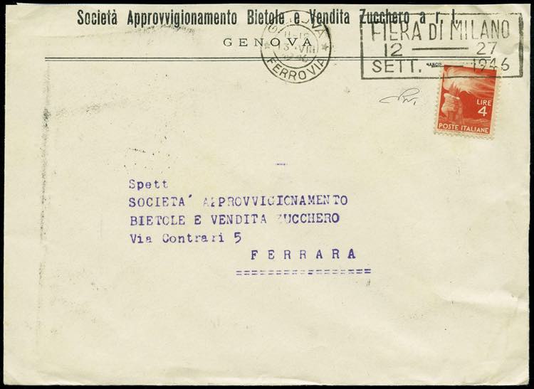 da Genova a Ferrara del 13.8.1946 ... 