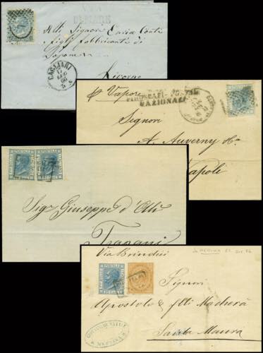 Italia - 4 lettere epoca 1866-1876 ... 