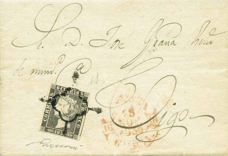 Spain - letter with text to Vigo ... 