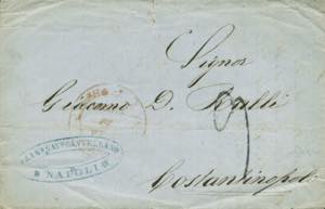 lettera con testo del 6.10.1860 da Napoli a ... 