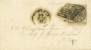 piccola lettera con testo del 20.7.1857 da ... 