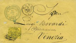 busta da Roma a Venezia dell1.5.1870 con ... 
