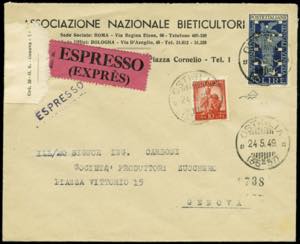 espresso da Ostiglia a Genova del 24.5.1949 ... 