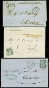 Miste - Italia: 4 lettere del 1863/1864/1865 ... 
